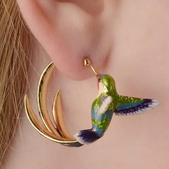 Eléora™ | Pendientes con Forma de Colibrí
