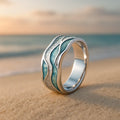 Regina | Anillo de Olas Turquesa en Plata
