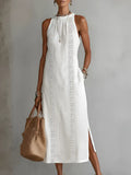 Jimena | Vestido Midi con Textura de Lino