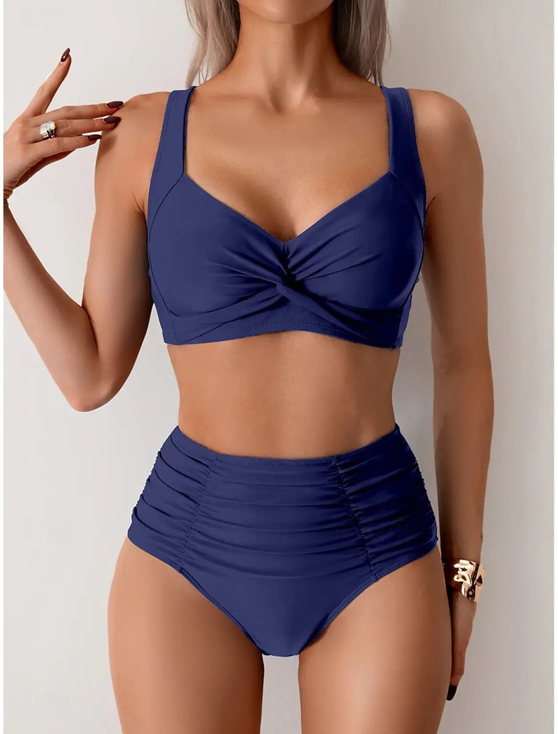 NICOLE | Bikini con tejido fruncido