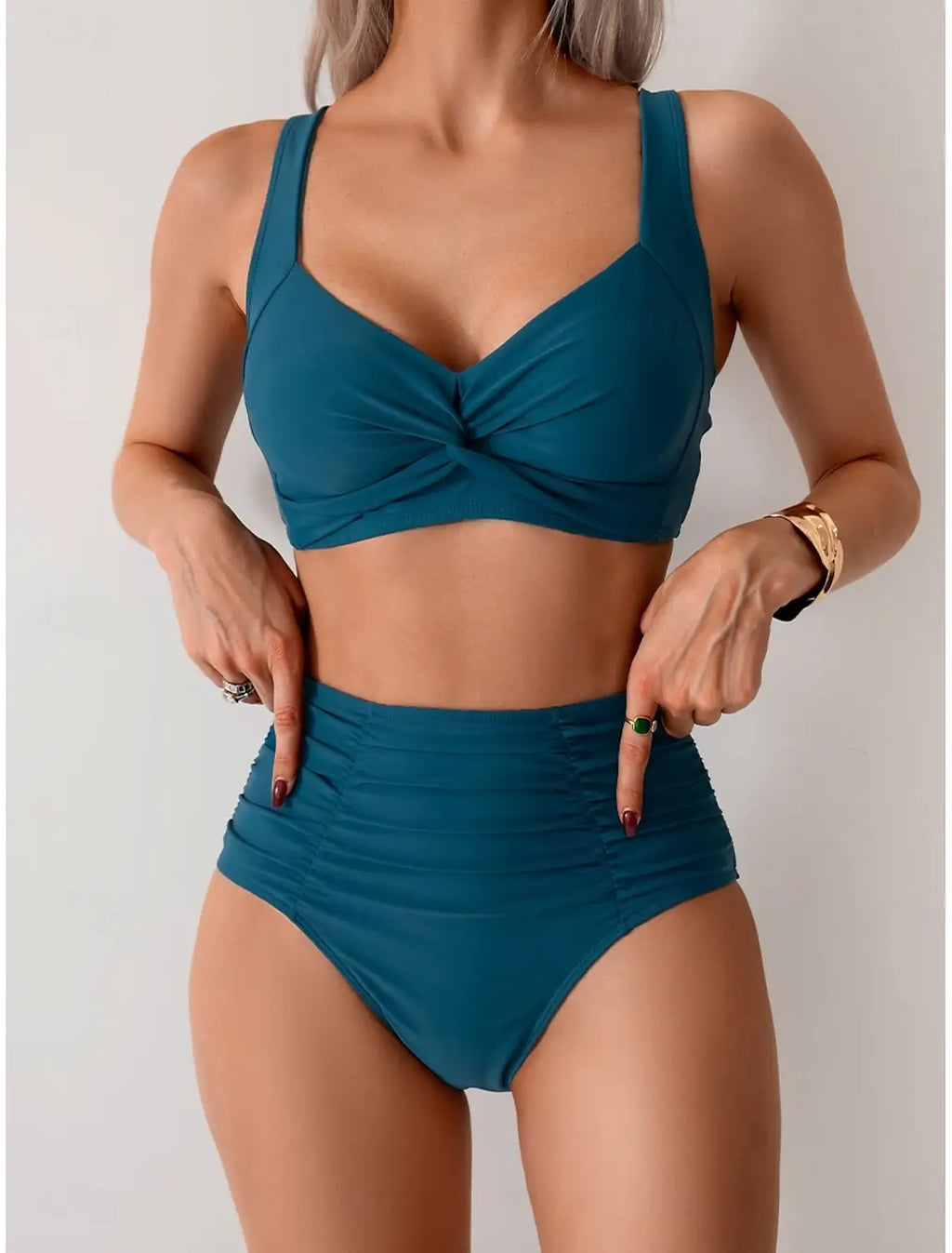 NICOLE | Bikini con tejido fruncido