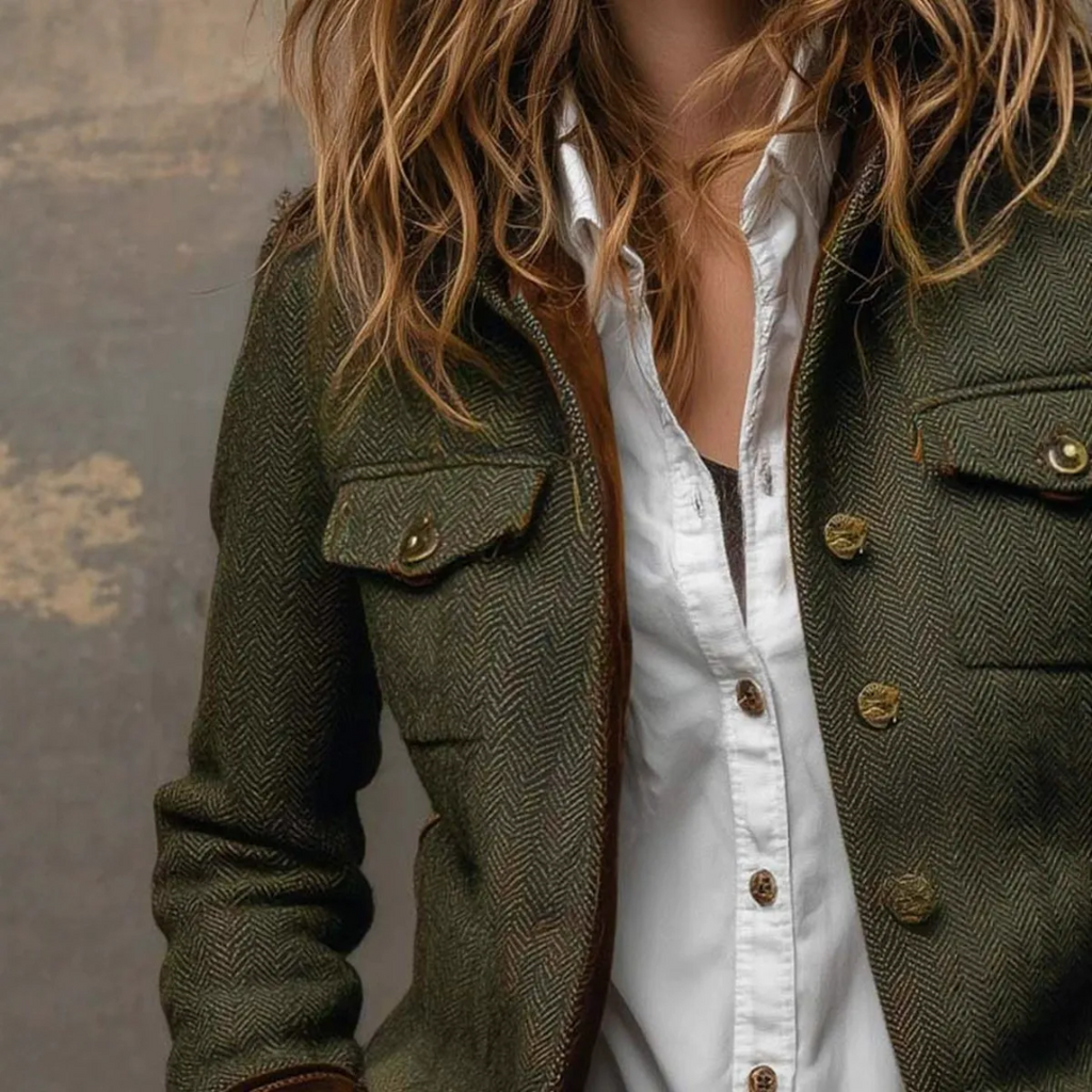 Yolanda | Chaqueta de Paño con Coderas