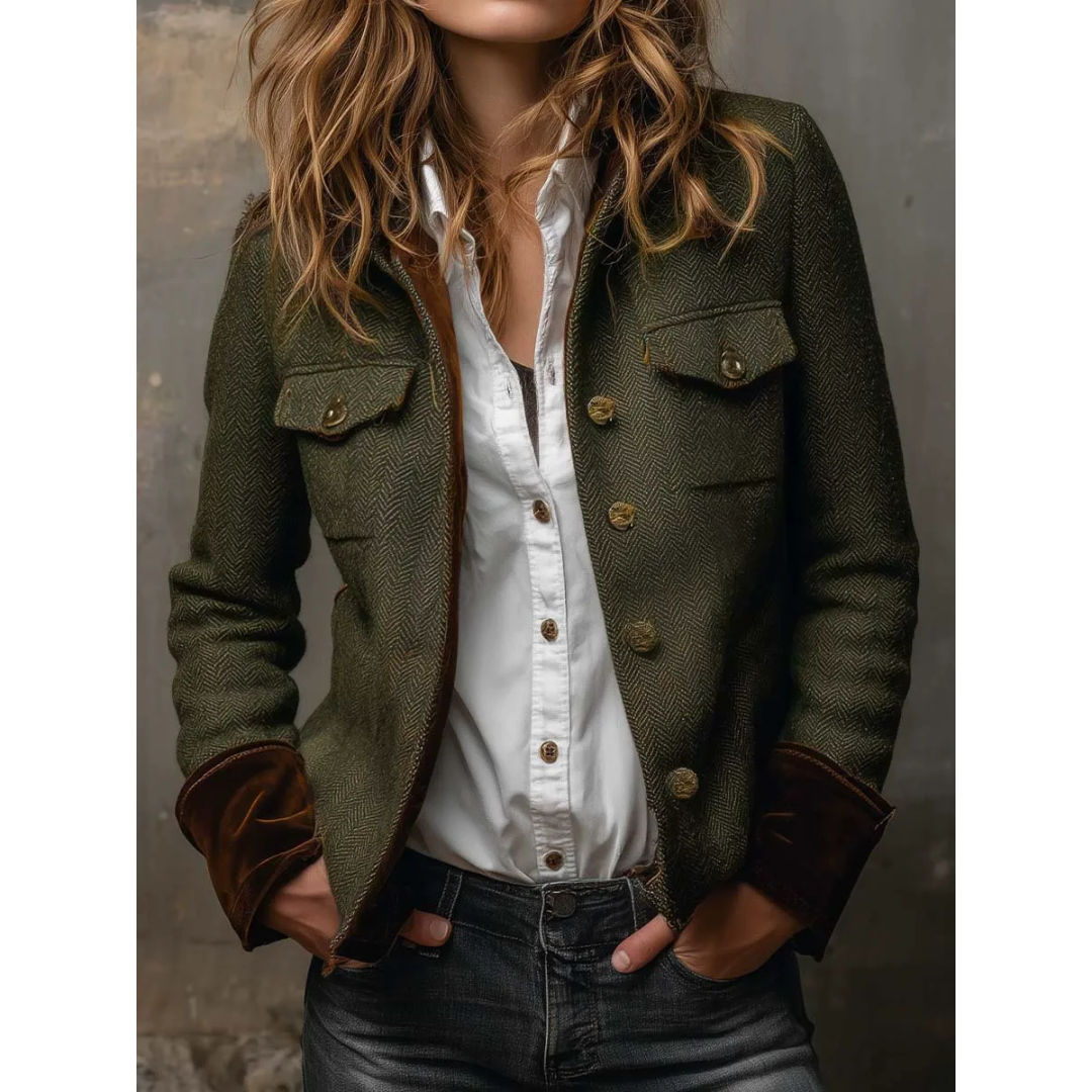 Yolanda | Chaqueta de Paño con Coderas