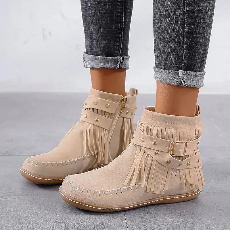 Marga | Botines Ligeros con Flecos