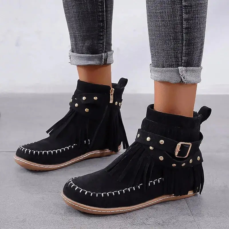 Marga | Botines Ligeros con Flecos