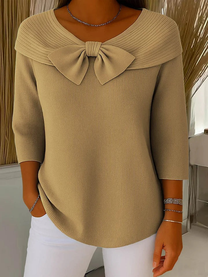 Urraca | Jersey con Lazo y Cuello Redondo