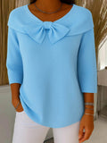 Urraca | Jersey con Lazo y Cuello Redondo