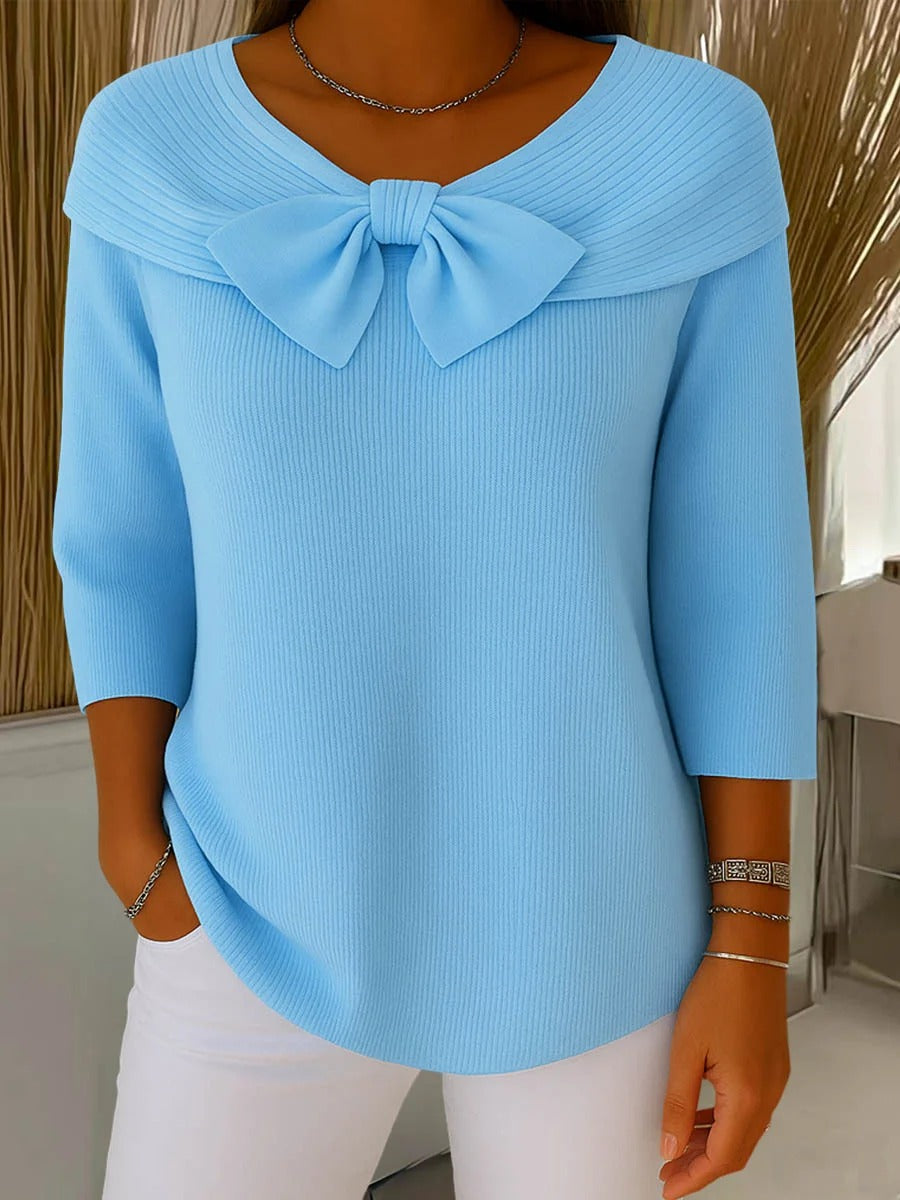 Urraca | Jersey con Lazo y Cuello Redondo
