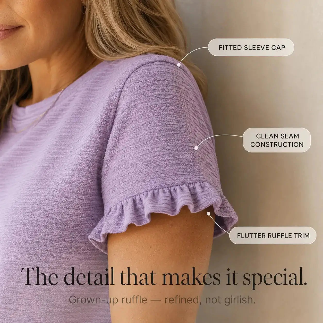 Emilia | Blusa Texturizada de Manga con Volantes