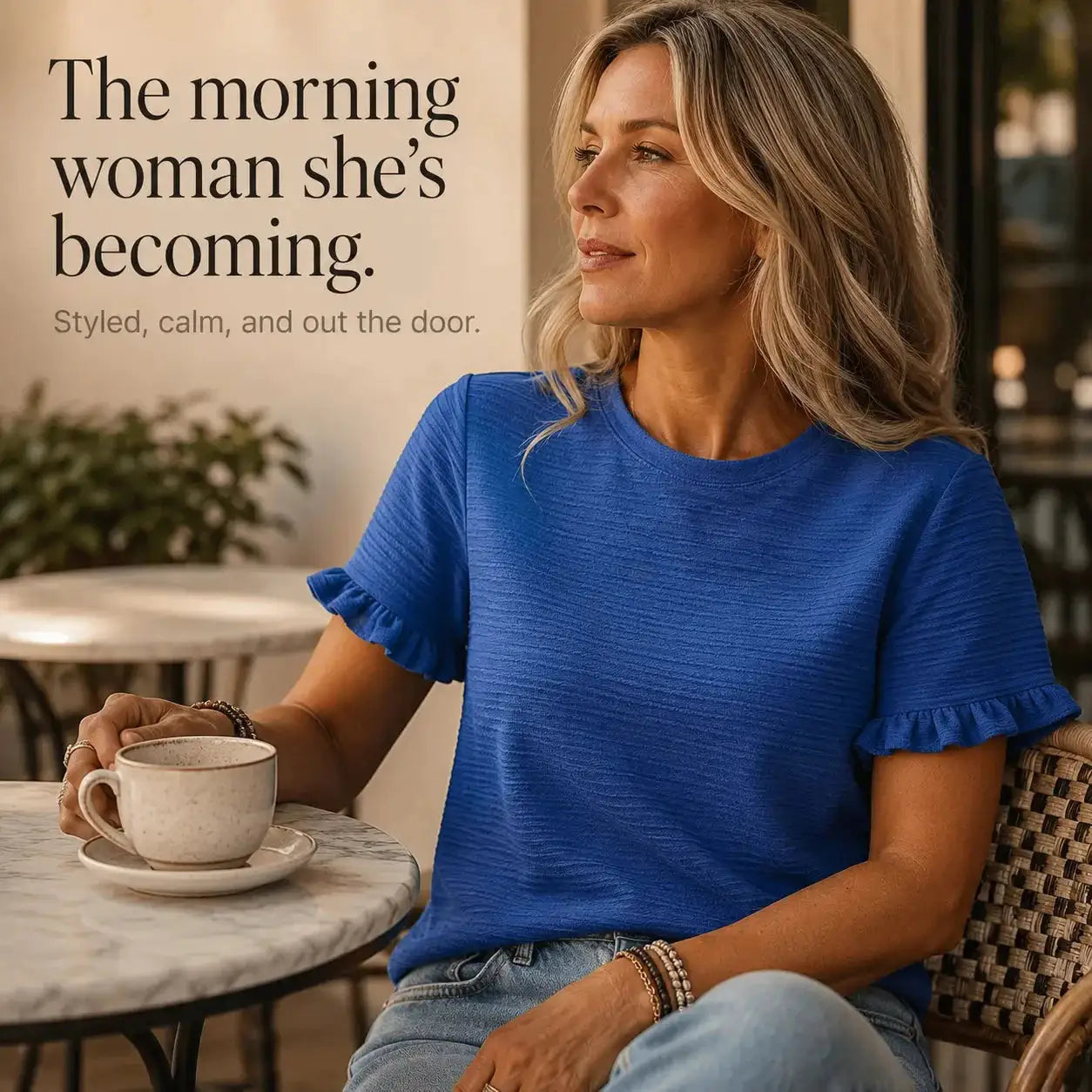 Emilia | Blusa Texturizada de Manga con Volantes