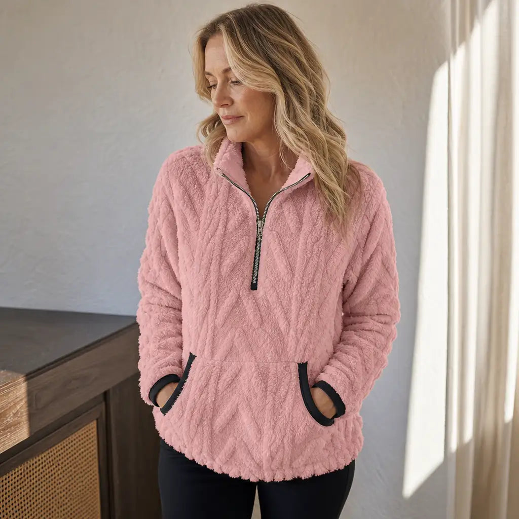 Consuelo | Sudadera Polar con Media Cremallera