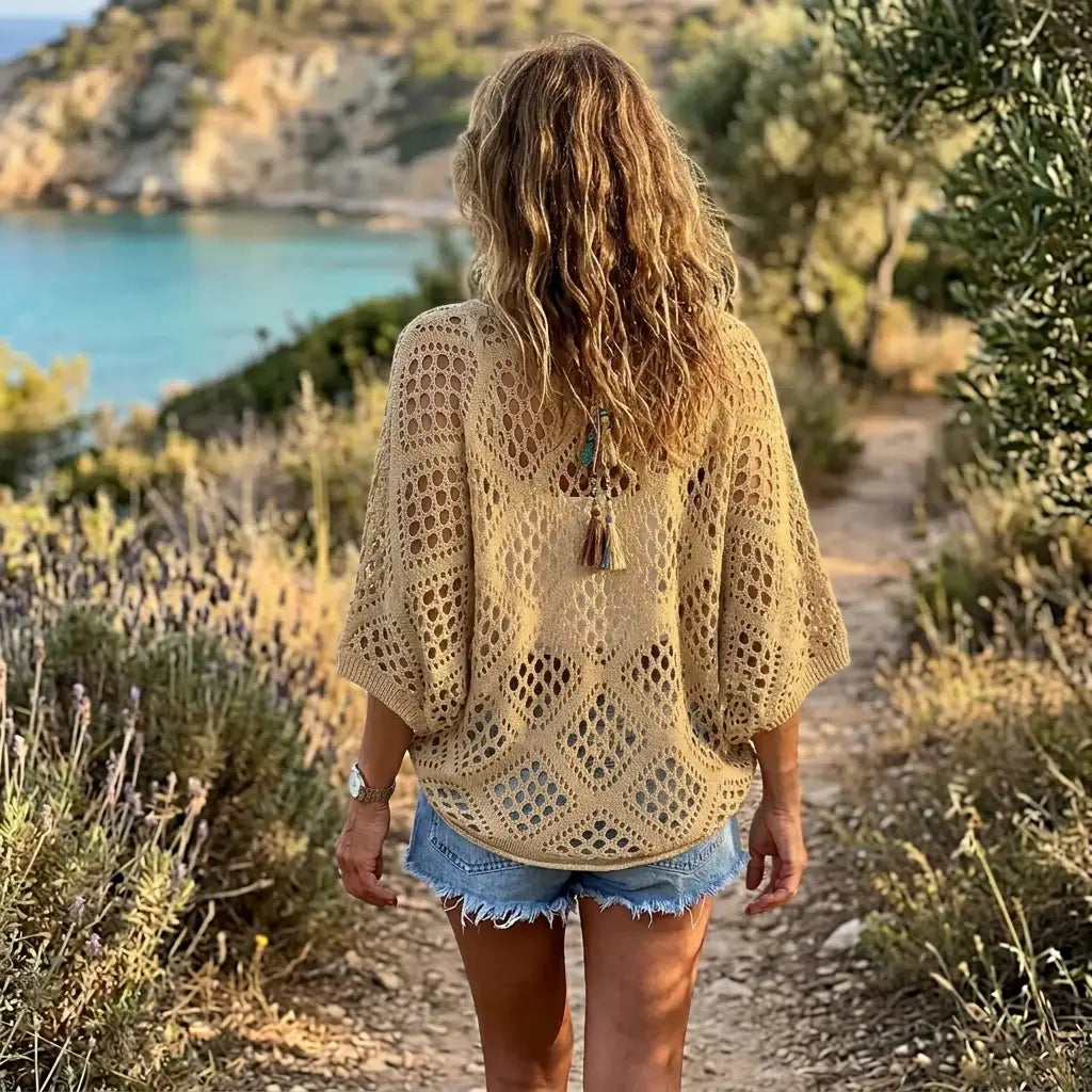 Felicidad | Blusa de Crochet con Escote en Pico