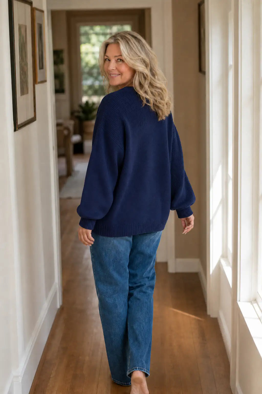 Gertrudis | Jersey Oversize de Canalé con Hombros Caídos