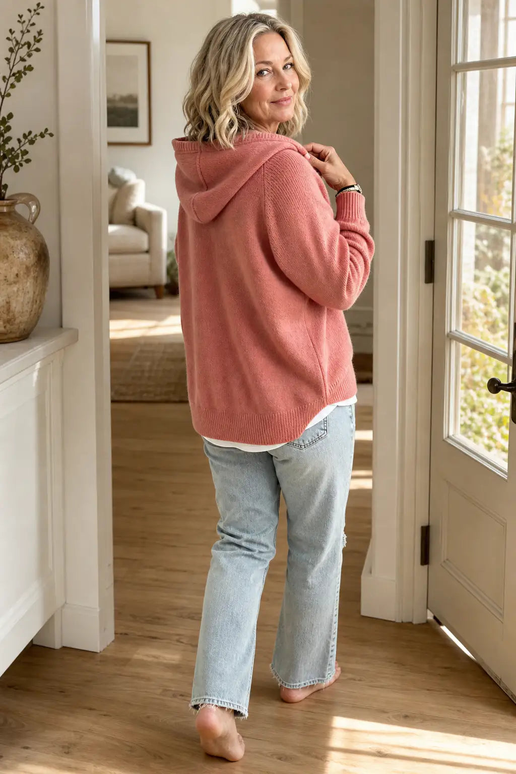 Ana | Sudadera de Canalé con Capucha y Cordón