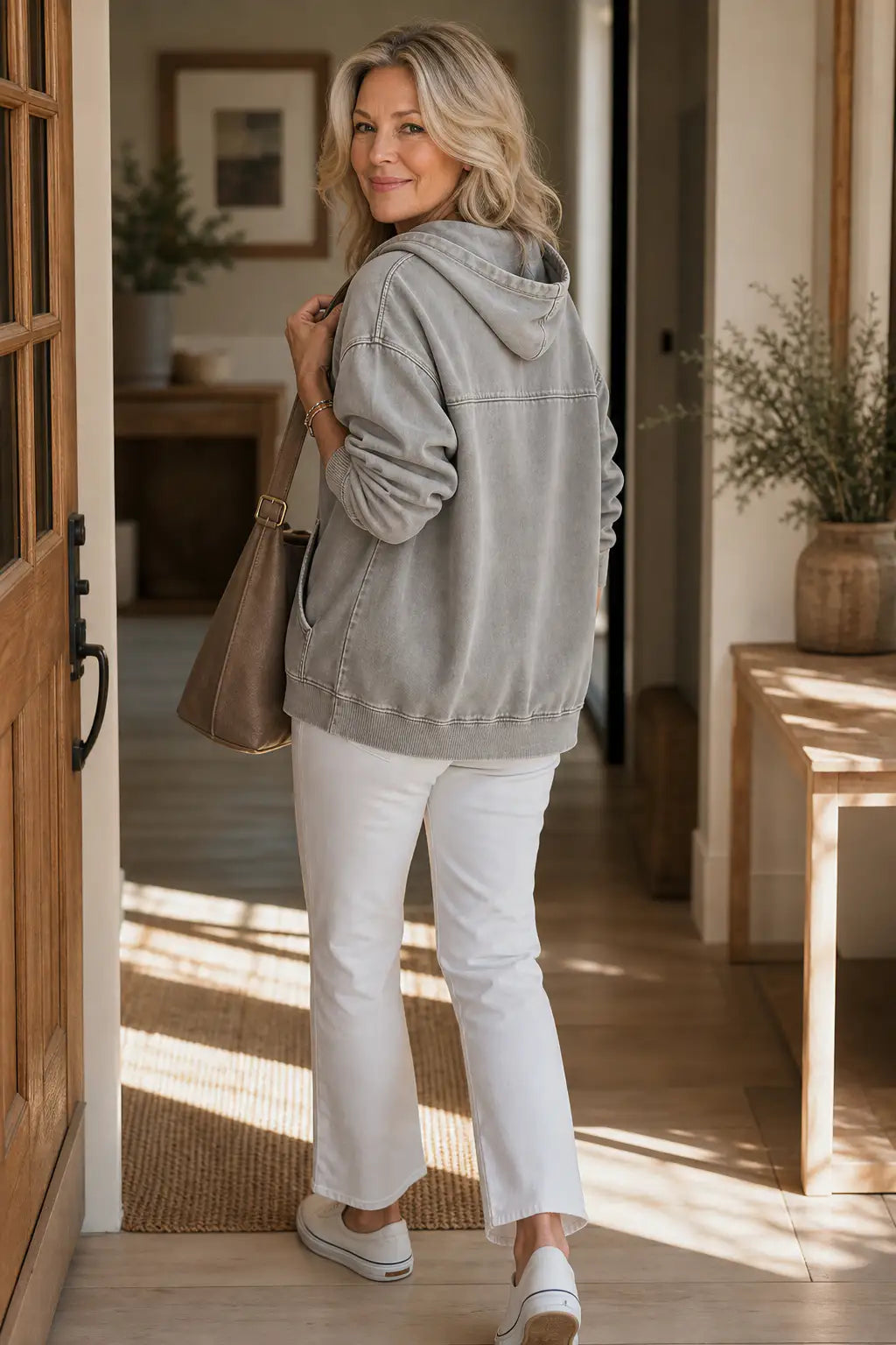 Cristeta | Sudadera con Cremallera Efecto Lavado