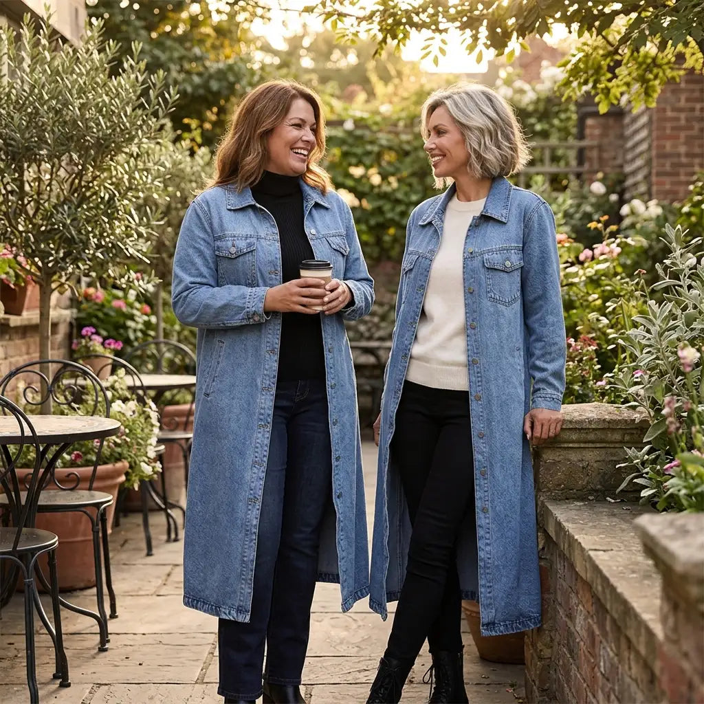 Delia | Abrigo Vaquero Largo Oversize