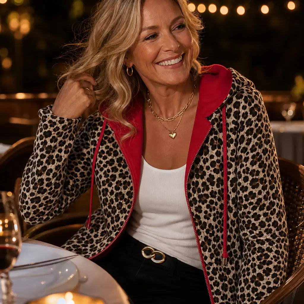 Susana | Abrigo Reversible de Leopardo con Capucha