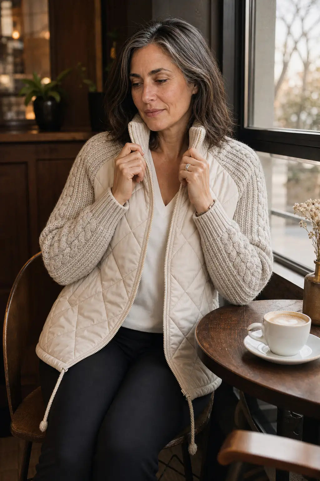 Perpetua | Chaqueta Acolchada con Paneles de Punto