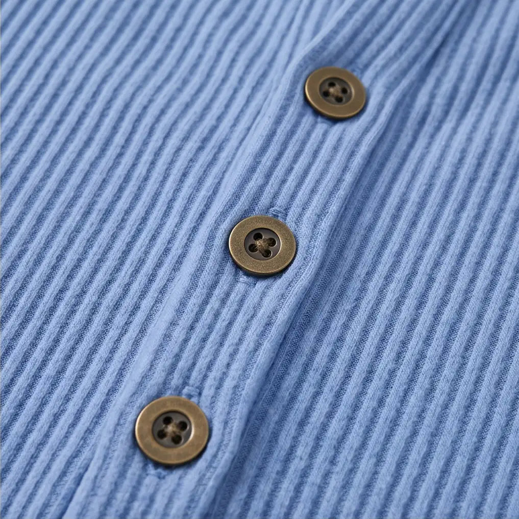 Edurne | Túnica Henley de Canalé con Botones