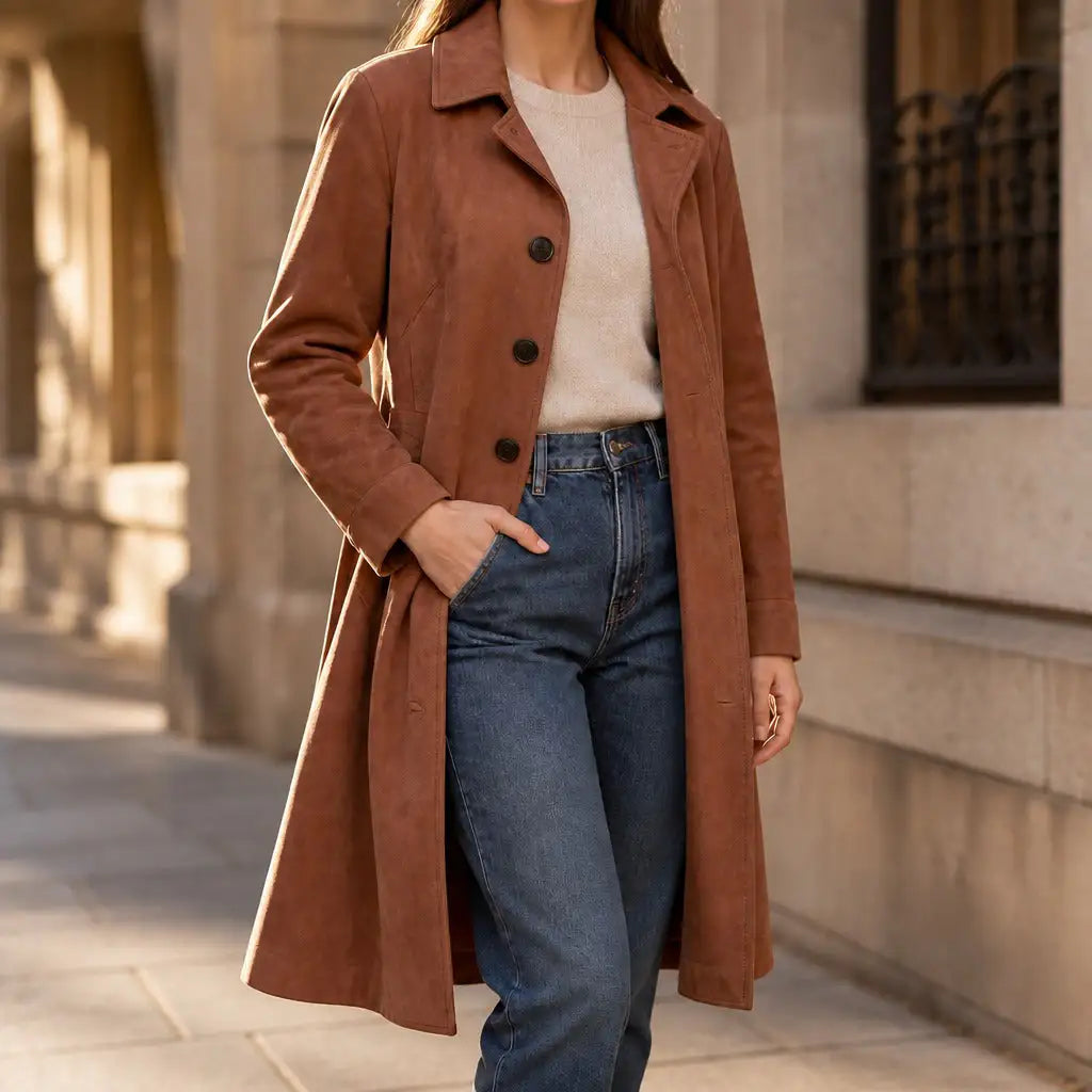 Dorotea | Gabardina de Ante Sintético