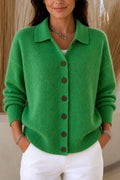 Ladislaa | Cárdigan con Cuello Camisero y Botones