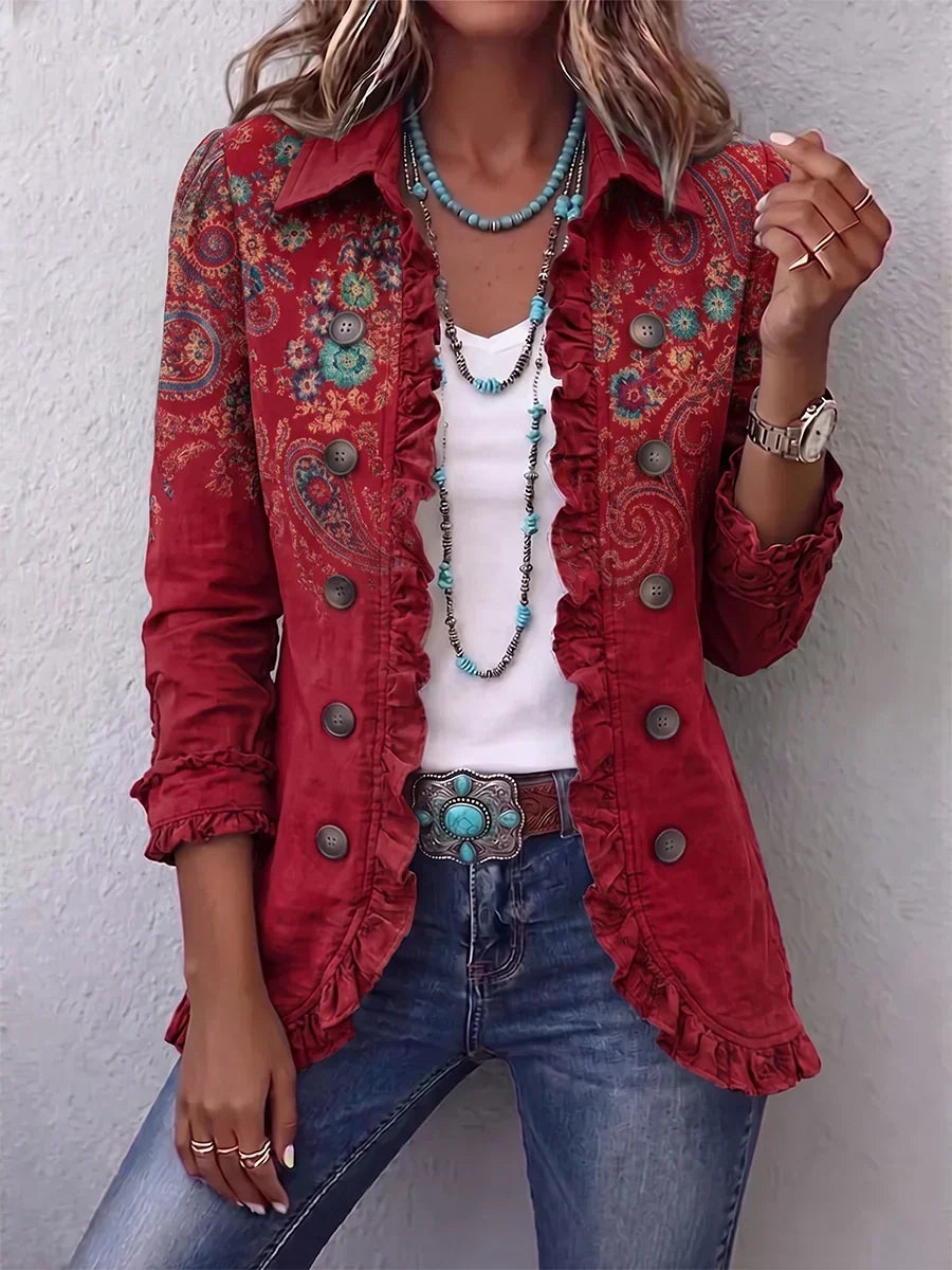 Inmaculada | Chaqueta de Volantes Estampado Cachemira
