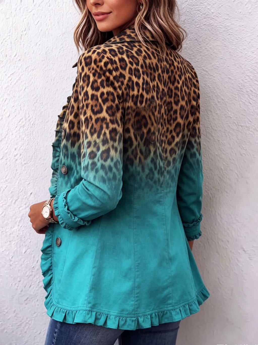 Mercedes | Chaqueta de Volantes Turquesa