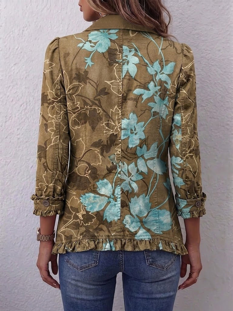 Salud | Chaqueta de Volantes Floral Degradada