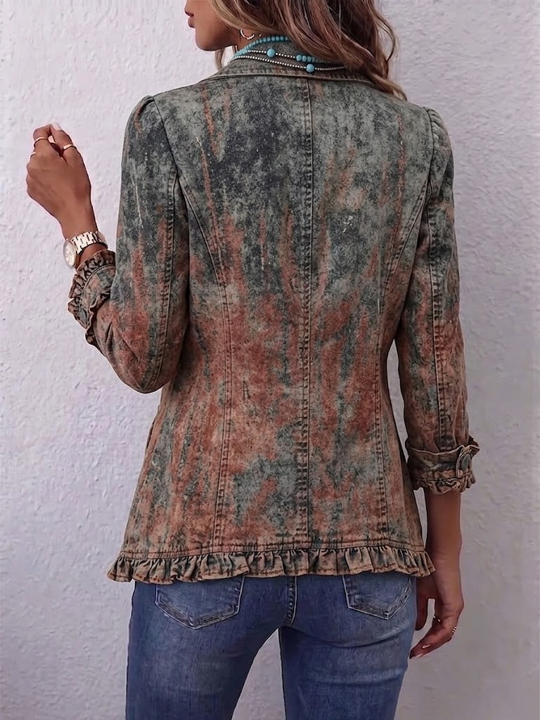 Benita | Chaqueta de Volantes Texturizada Degradada