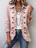 Araceli | Chaqueta de Volantes Floral con Botones