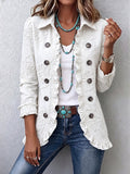 Marisol | Chaqueta de Volantes Bordada Marfil