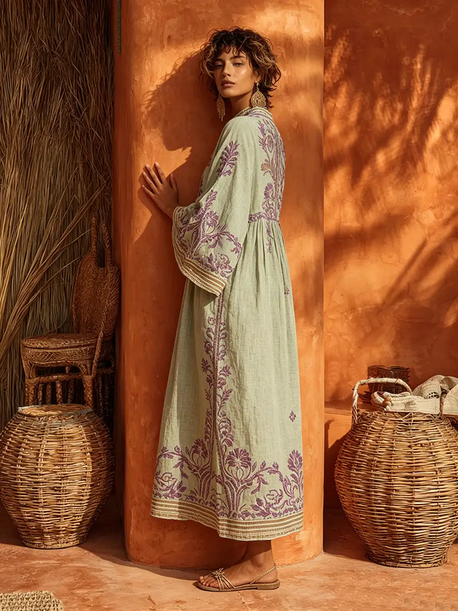 ZAHARA | Vestido maxi floreado bohemio