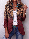 Tomasa | Chaqueta de Volantes Leopardo Vino