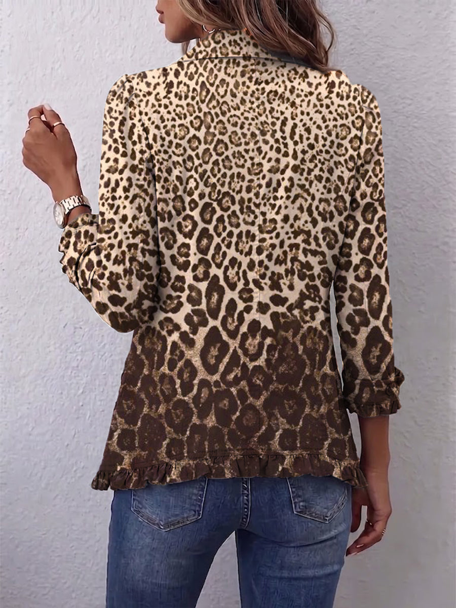 Nazaret | Chaqueta de Volantes Leopardo