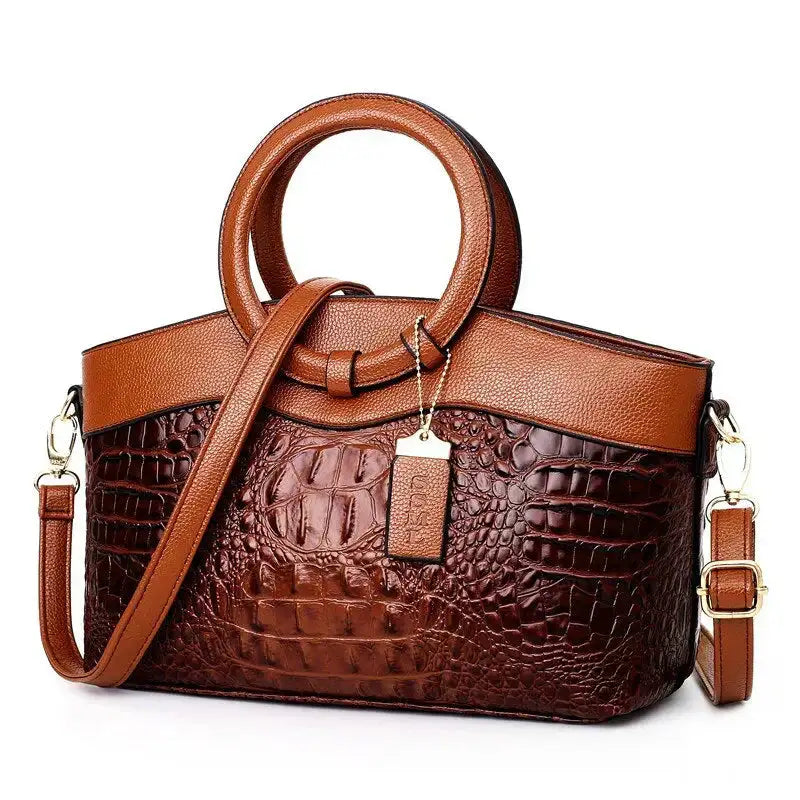 Amalia | Bolso Bicolor con Textura Cocodrilo