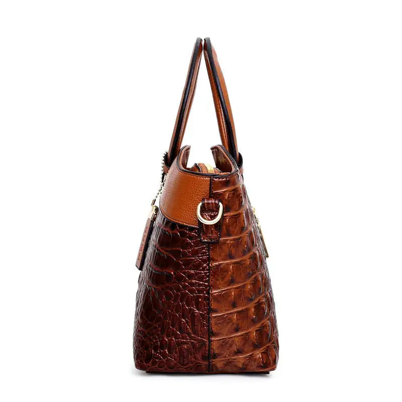 Amalia | Bolso Bicolor con Textura Cocodrilo