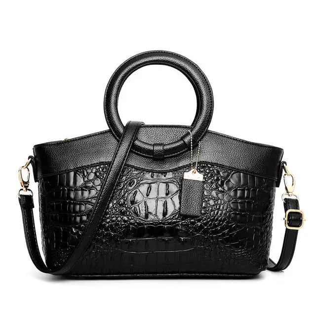 Amalia | Bolso Bicolor con Textura Cocodrilo