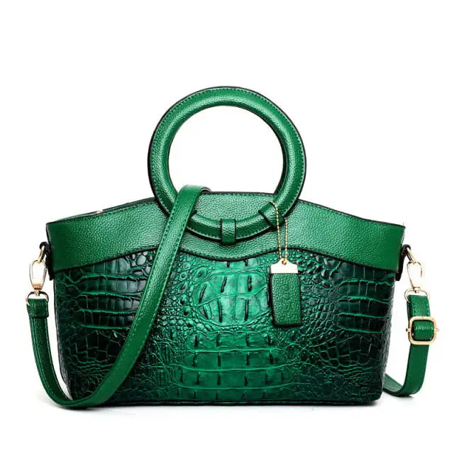 Amalia | Bolso Bicolor con Textura Cocodrilo