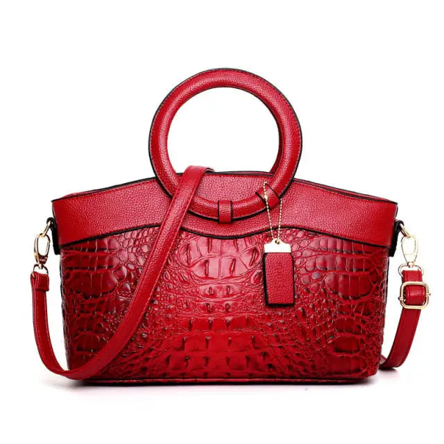 Amalia | Bolso Bicolor con Textura Cocodrilo