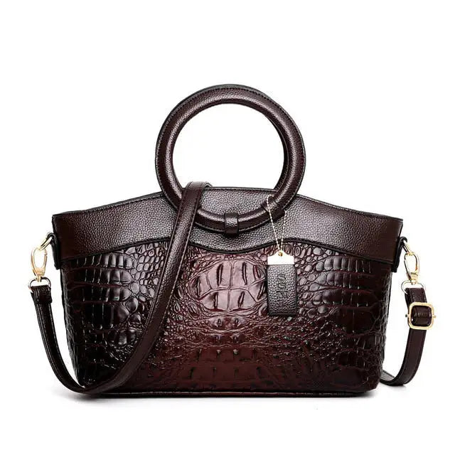 Amalia | Bolso Bicolor con Textura Cocodrilo