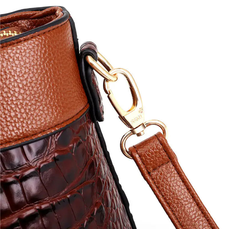 Amalia | Bolso Bicolor con Textura Cocodrilo