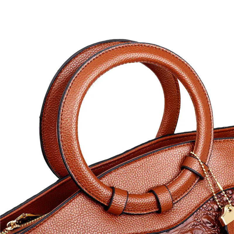 Amalia | Bolso Bicolor con Textura Cocodrilo