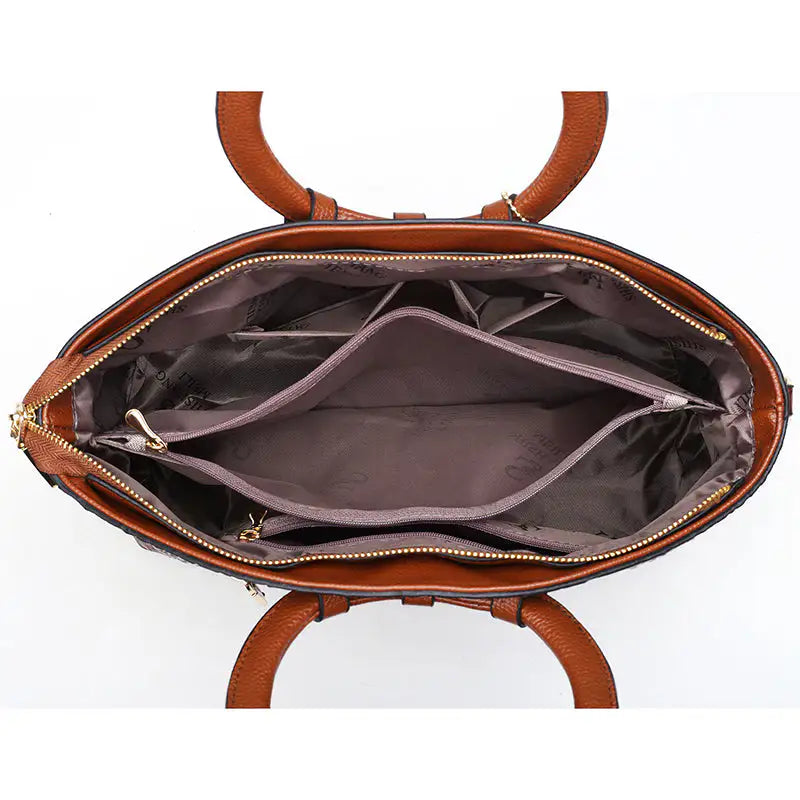 Amalia | Bolso Bicolor con Textura Cocodrilo
