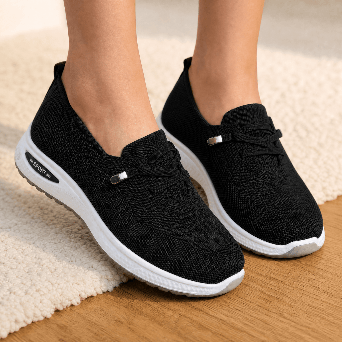 Apolonia | Zapatilla Ligera de Malla sin Cordones