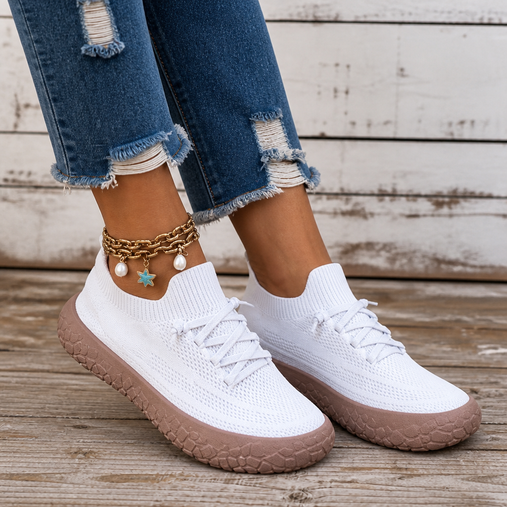 Bernarda | Zapatilla de Malla con Cuello Elástico