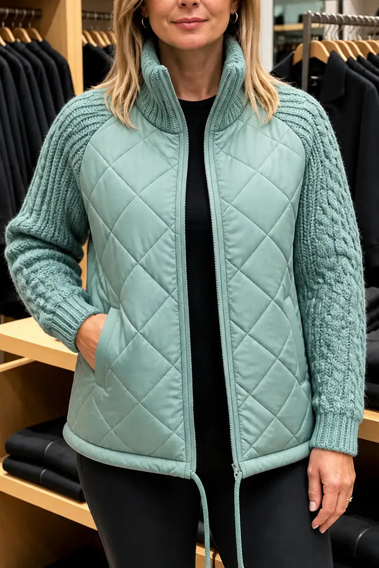 Perpetua | Chaqueta Acolchada con Paneles de Punto
