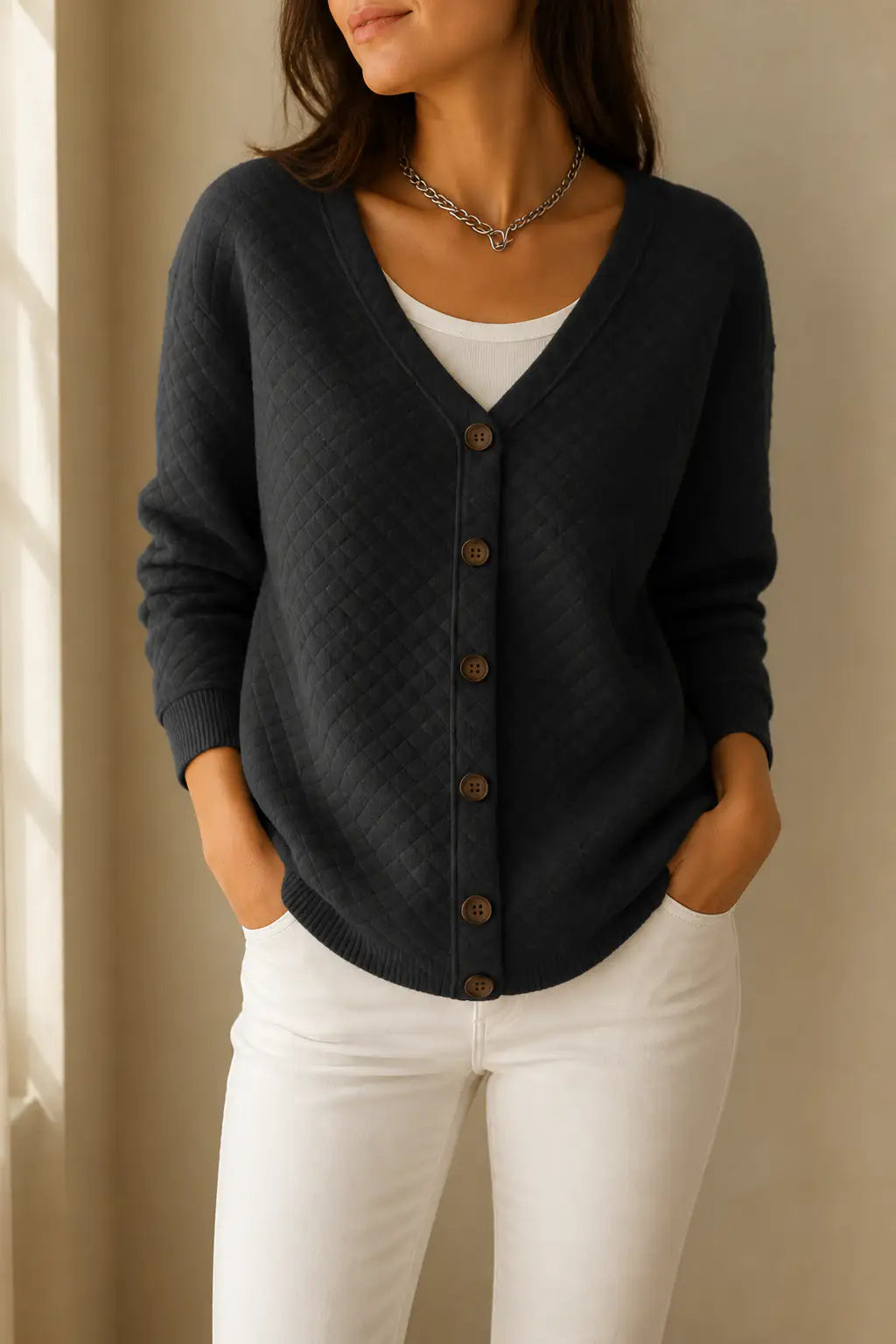 Lorenza | Cárdigan Acolchado con Botones