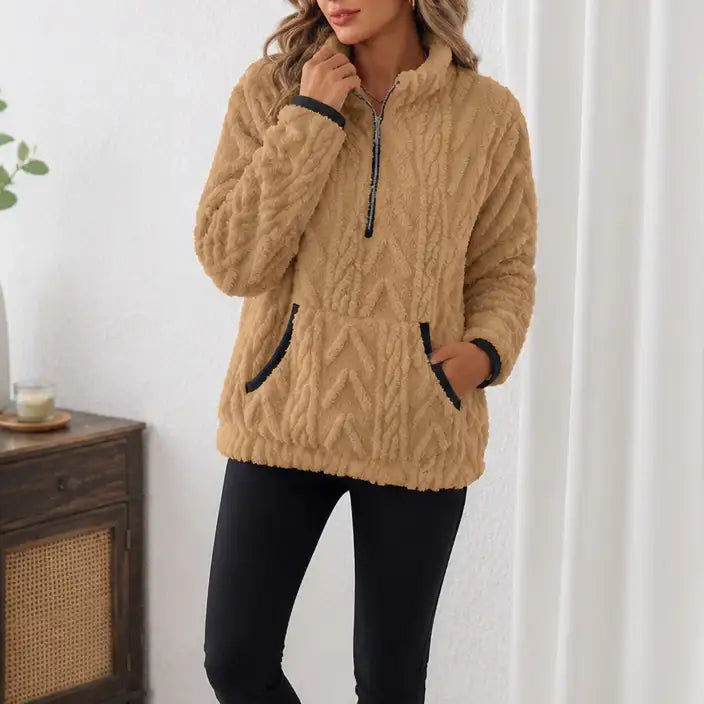 Consuelo | Sudadera Polar con Media Cremallera
