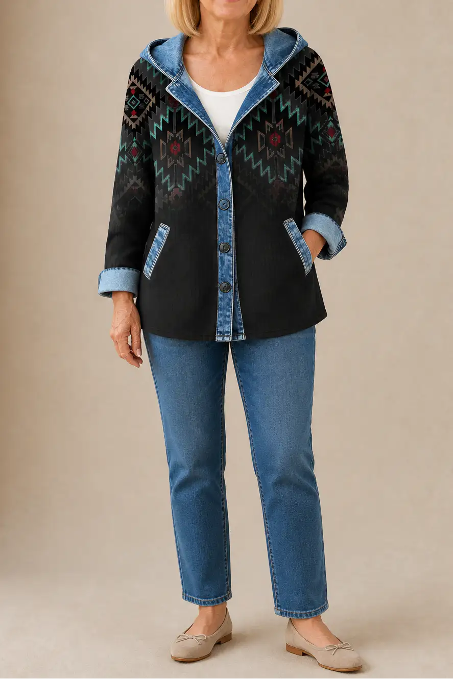 Juana | Sobrecamisa de Cuadros con Capucha Vaquera