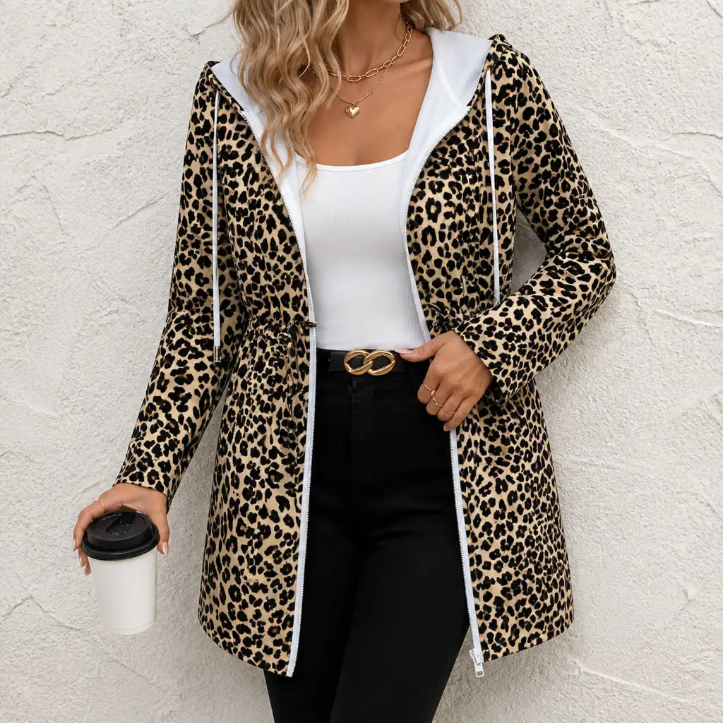Susana | Abrigo Reversible de Leopardo con Capucha